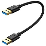 SUNGUY Câble USB 3.0 court, 0.3M USB A mâle vers A mâle, taux de transfert jusqu'à 5Gbit/s, type A vers ...