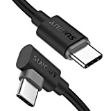 SUNGUY Câble USB C vers USB C, 90 Degrés PD 60W Charge Rapide Câble Type C Compatible avec MacBook iPad ...
