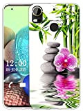 Sunrive Coque Compatible avec HTC Desire 10 Pro, Silicone Étui Housse Protecteur Souple Gel Transparent Back Case(X Fleur)+ Stylet OFFERTS