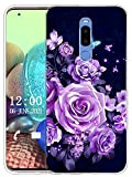 Sunrive Coque Compatible avec Meizu Note 8, Silicone Étui Housse Protecteur Souple Gel Transparent Back Case(X Papillons & Roses)+ Stylet ...