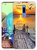 Sunrive Coque Compatible avec Meizu Note 8, Silicone Étui Housse Protecteur Souple Gel Transparent Back Case(X Lac au Coucher du ...