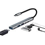 sunshot Adaptateur USB C 5in1 USB C à USB3.0(5Gbps), PD 65W, USB C Data Transfert Audio, Adaptateur USB-C Multiport pour ...