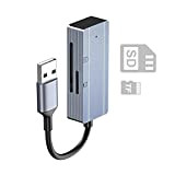 sunshot Lecteur de Carte SD/TF USB 2en1 pour Tous Les Ordinateurs ou Ordinateurs Portables avec Port USB A, Adaptateur de ...