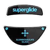 Superglide – Patins de Souris en Verre Ultra résistant, Ultra Rapide, Lisse et Durable pour Roccat Kone Pro/Pro Air [Noir]