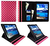 Sweet Tech Alcatel One Touch Pop 10 / OneTouch Pixi 3 10" Tablet Pink Polka Dots Universal 360 Degree Rotating ...