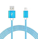 Sweet Tech Bleu Câble Micro USB 1.5m Charge Rapide Nylon Tressé en Fibre Connecteur Ultra Résistant en Aluminium pour Asus ...