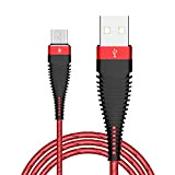 Sweet Tech Câble Micro USB Flexible Durable Chargeur en Charge Rapide Ultra Résistant [Rouge] Compatible pour Yezz Andy 5E5 / ...