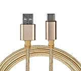 Sweet Tech Câble USB Type C Charge Rapide Câble 2.0 (1m) Or Nylon Tressé pour Ldnio USB Type C 1M Charging ...