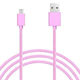 Sweet Tech Rose Câble Micro USB 1.5m Charge Rapide Nylon Tressé en Fibre Connecteur Ultra Résistant en Aluminium pour Asus ...