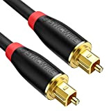 Syncwire Cable Optique Audio Numérique Cordon Fibre Optique Toslink Digital 24K Platinum Male à Male pour HiFi Home Cinéma, Sound ...