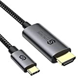 Syncwire Câble USB C vers HDMI - 4K@60Hz Câble Type C 3.1 HDMI Thunderbolt 3, Plaqué Or, Nylon Tressé pour ...