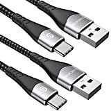 Syncwire Câble USB Type C Chargement rapide 3 A [Lot de 2] Cordon de charge USB-A vers USB-C en nylon compatible ...