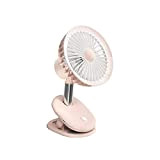 Table Fans Clip on Fan Portable USB Fans 7000mAh Battery 4 Speed Can Be Used for 20 Hours Mini Oscillation ...