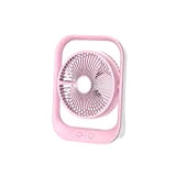 Table Fans USB Table Fan 3 Speeds 6 Hours Timing 2400mAh Battery Pocket Fan with LED Lights