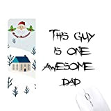 Tapis de souris avec inscription « Awesome Dad » et inscription « Santa Claus »