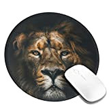 Tapis de souris de jeu en caoutchouc antidérapant et imperméable Motif lion laide 20,3 cm