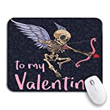 Tapis De Souris De Jeu My Valentine St Day Handcrafted Cupidon Squelette Tapis De Souris D'Ordinateur Glissement Facile Tapis De ...