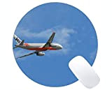 Tapis de souris de jeu rond personnalisé Airbus A320 Airport Jetstar Transportation Grand tapis de jeu
