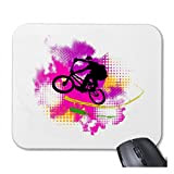 Tapis de souris Mousepad (Mauspad) BMX VÉLO VINTAGE MOTOCROSS BIKE FREESTYLE Chopper MOUNTAINBIKE pour votre ordinateur portable, ordinateur portable ou ...