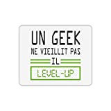 Tapis de Souris Rectangle imprimé Geek Level up