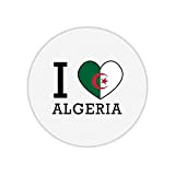 Tapis de Souris Rond i Love Drapeau algérie