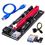 Tbkoly PCI-E PCE Riser 009 1X Jusqu'à 16X Extender PCI E USB Riser 009S Double carte SATA 15 broches pour