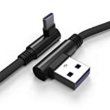 TECHGEAR Câble USB C, 30cm Type C à Angle Droit 90° à Charge et Sync Rapide Compatible avec Huawei P40, ...