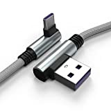 TECHGEAR Câble USB C, 30cm Type C à Angle Droit 90° à Charge et Sync Rapide Compatible avec Huawei P40, ...