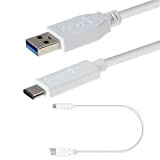 TECHGEAR Câble USB Chargeur/Transfert Compatible pour HTC 11, HTC 10, U Play, U Ultra etc - Câble USB 3.1 Type ...