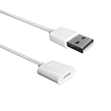 TechMatte Flexible (Mâle à Femelle) Câble de Recharge Adaptateur pour Apple Pencil et iPad Pro (1,5 Mètres, Blanc)