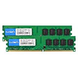 TECMIYO 4Go (2X 2Go) DDR2 800MHz PC2-6300 PC2-6400 DDR2 800 (240 PIN) DIMM Ordinateur de Bureau Mémoire