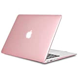 TECOOL Coque Transparente pour MacBook Air 13 Pouces 2017-2010 A1466 1369, Case Protection Etui Rigide en Plastique Mince, Cristal Rose