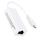Tenpac Adaptateur de Carte réseau Micro USB vers RJ45 Port Ethernet USB 2.0 avec Adaptateur de Type C pour Raspberry ...