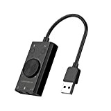 TERRATEC AUREON Carte Son Externe USB 5.1 2 en 1 avec contrôle du Volume et contrôle du Volume Plug & ...