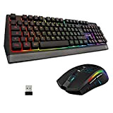 The G-Lab Combo Tungsten - Backlit Wireless Gaming Keyboard and Mouse Set – QWERTY Wireless Gaming Keyboard + 2400 DPI ...