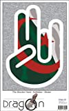 The Shocker main autocollants Decal Stickers Sticker ordinateur portable Laptop Skin 210 x 144 mm Contour blanc avec drapeau Algeria de l'Algérie