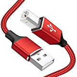 Thoolor Câble Imprimante USB Câble USB 2.0 A Mâle vers B Mâle Câble Scanner Cordon Imprimante Nylon Câble USB Type ...