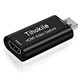 Tihokile Adaptateur HDMI vers USB 2.0, Carte de Capture Audio Video 1080P, Carte d'Acquisition Vidéo pour Le Streaming, l'enseignement, la ...