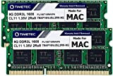 Timetec 16 Go KIT (2x8 Go) Compatible pour Apple DDR3L 1600MHz pour Mac Book Pro(début/Fin 2011,mi 2012), iMac (mi 2011, ...