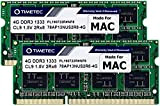 Timetec 8 Go KIT(2x4Go) Compatible avec Apple DDR3 1333 MHz PC3-10600 CL9 pour Mac Book Pro (début/fin 2011), iMac (mi-2010, ...