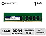 Timetec Hynix IC 16 Go DDR4 2400MHz PC4-19200 Unbuffered ECC 1.2V CL17 2Rx8 Mise à Niveau du Module RAM de ...