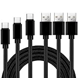 Tinwoo Câble USB C [2M,Lot de 3] 3A Cable USB C Chargeur Rapide Nylon Tressé Type C pour Samsung Galaxy ...