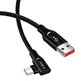 TITACUTE Câble de Charge USB C Dash 90° USB C Câble coudé 2 m / 6,6 ft Câble Dash Charge ...