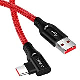 TITACUTE Câble de Charge USB C Dash 90° USB C Câble coudé 1,8m / 6ft Câble Dash Charge Idéal pour ...