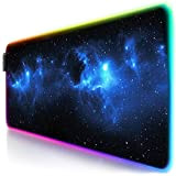 TITANWOLF - RGB Tapis de Souris Gaming XXL - LED Lumineuse Tapis de Souris Multicolore 11 Modes - 800 x ...