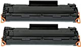 TONER EXPERTE® CF283A Pack 2 Cartouches de Toner compatibles pour HP Laserjet Pro M201dw M201n MFP M125nw M127fn M127fw M225dn ...