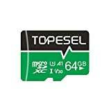 TOPESEL Carte Mémoire MicroSDXC 64Go, Carte Micro SD 64 Go Vitesse de Lecture à 85 Mo/S, Classe 10, UHS-I, U3, ...