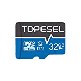 TOPESEL Carte Micro SD 32 Go Vitesse de Lecture à 80 Mo/S, Classe 10, UHS-I, Applicable pour Consoles de Jeux,Switch,Smartphone,Drones, ...