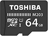 Toshiba M203 Carte mémoire microSDXC 64 Go - 100 Mo/s - Classe 10 - U1 + Adaptateur