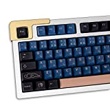 Touches PBT 129 touches Dye, profil cerise, touches samouraï bleues japonaises pour clavier mécanique Cherry MX 61/64/87/104/108
